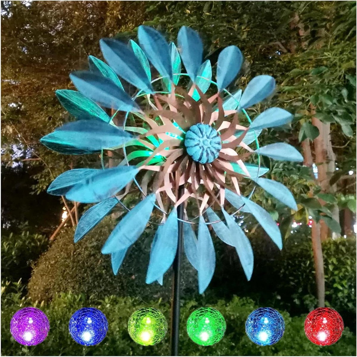 Tuin Windspinner - Windmolen Buiten - Tuin Decoratie - Dubbele Richting - 84 Inch - Metaal
