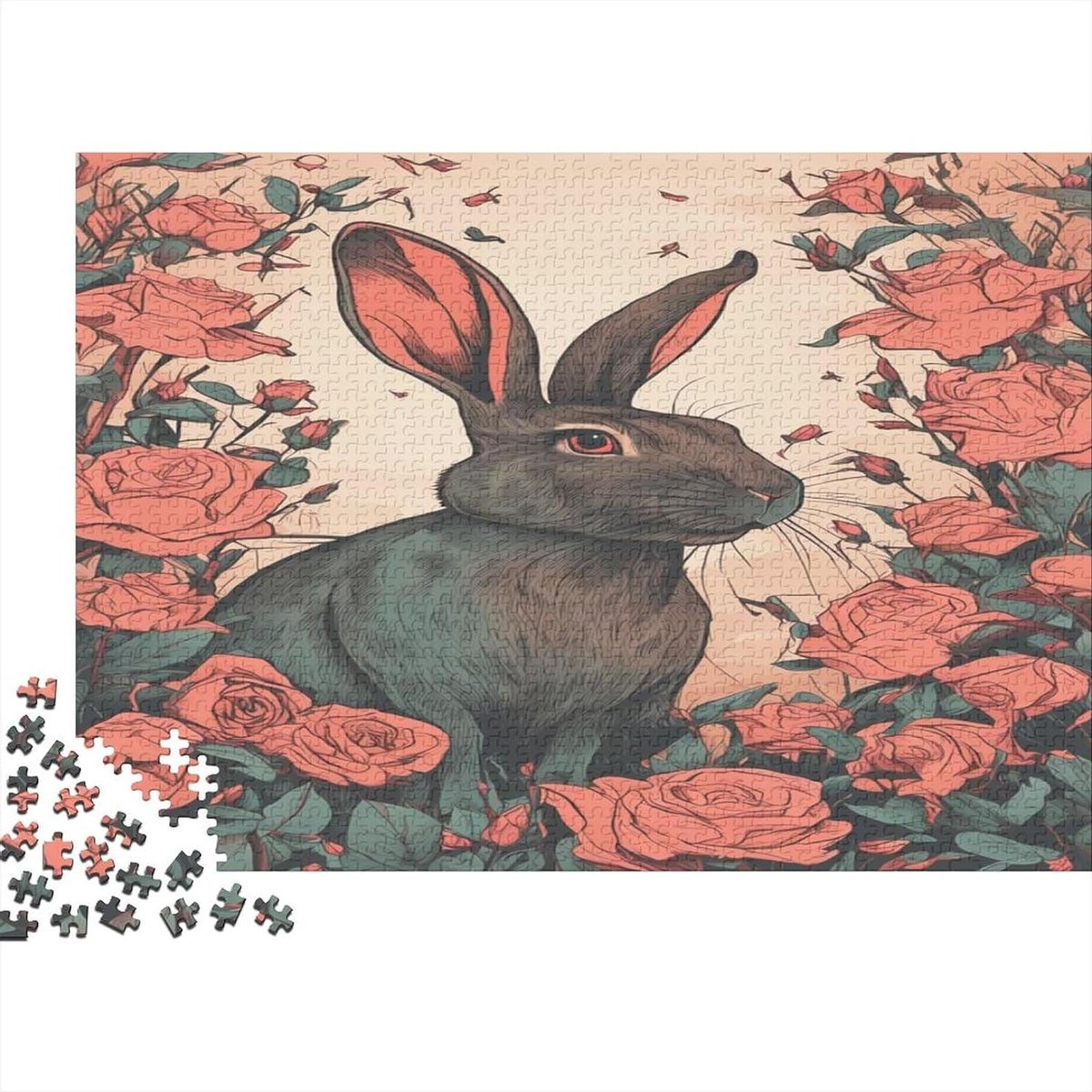 Legpuzzel Dieren - Puzzel Volwassenen - Ontspanning Thuis - Unieke Vormen - 75 x 50 cm - Multi