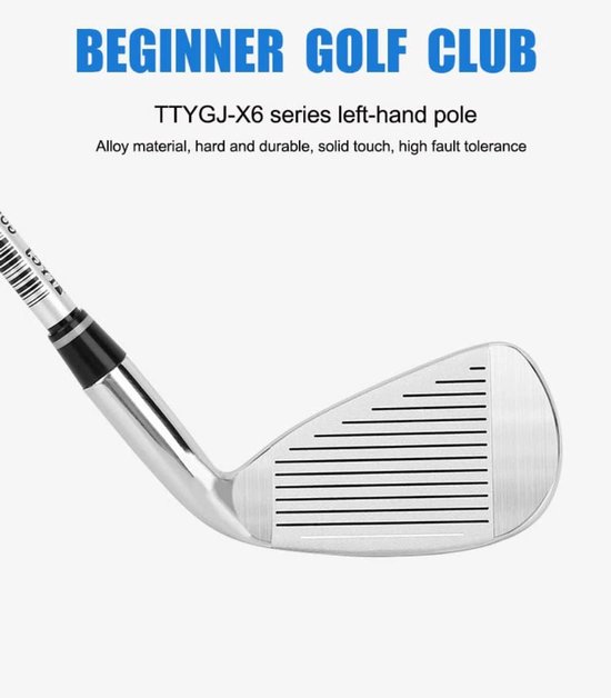 Linkshandige Golfclub - Golfijzer Heren Dames - Beginners Golf Spelen - Koolstof en Stalen Body - 7 Ijzers - Graphite Shaft van Merkloos — afbeelding 5