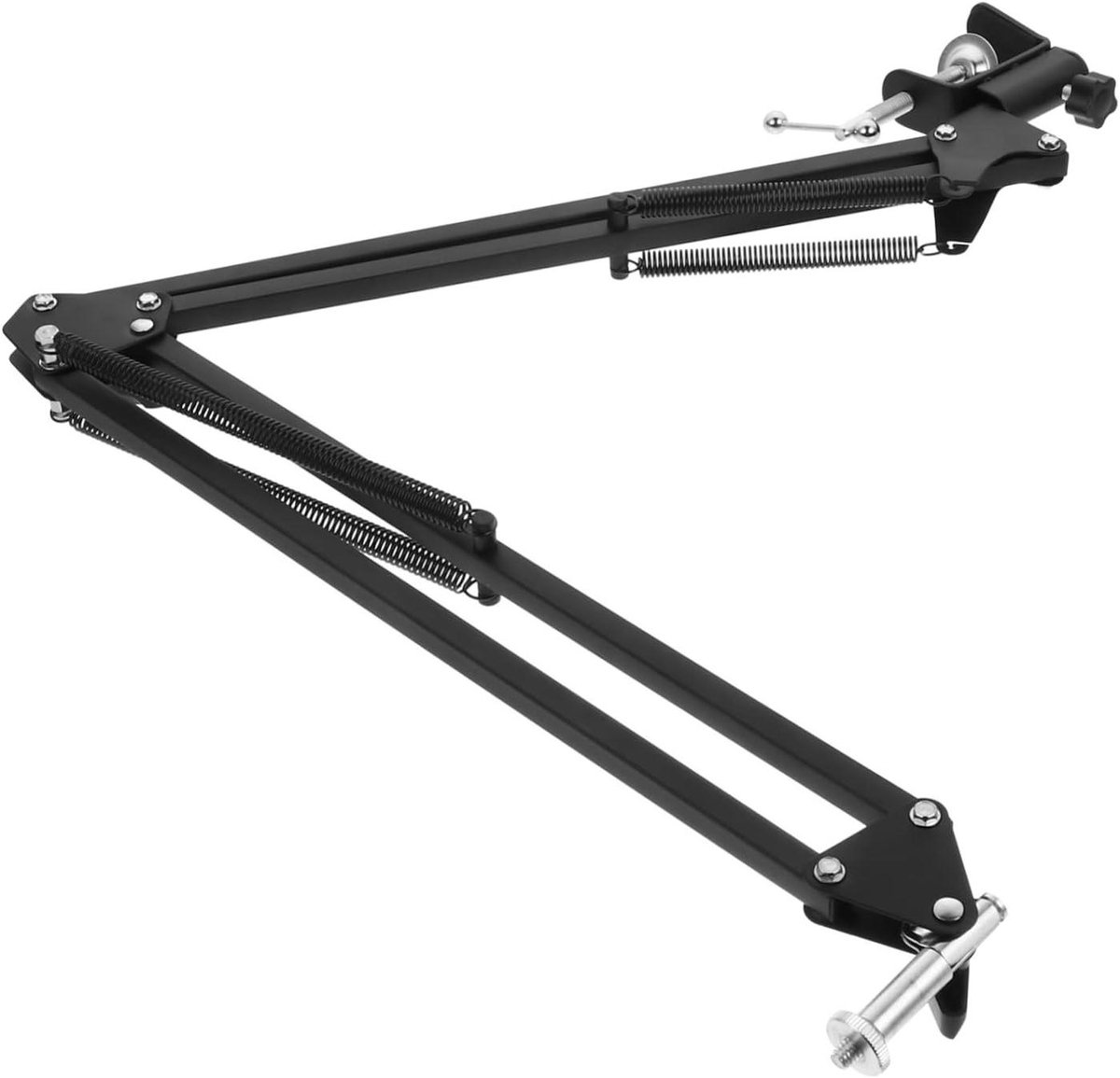 Webcam Statief - Halter Arm - Online Vergaderen - Verstelbare Schaararm - 77 cm - Zwart