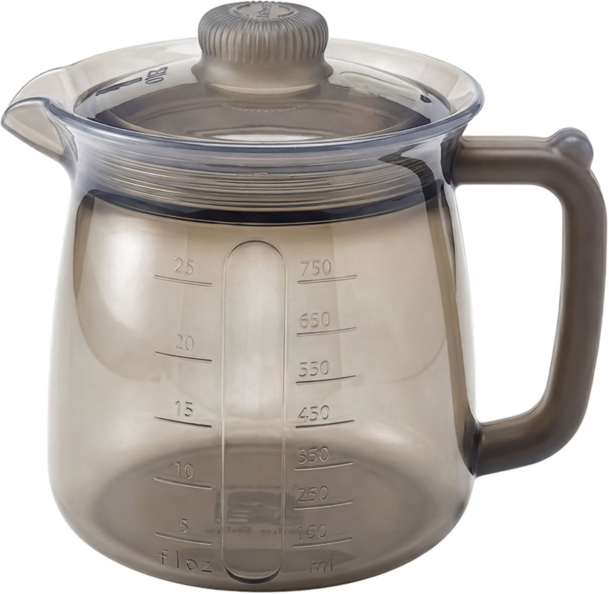 Topmelon Siliconen melkkan- Theepot - Theekan - Waterkoker - Oliedispenser- Koffiepot - Multifunctionele -Siliconen van voedselkwaliteit Zwart 750ML 750ML