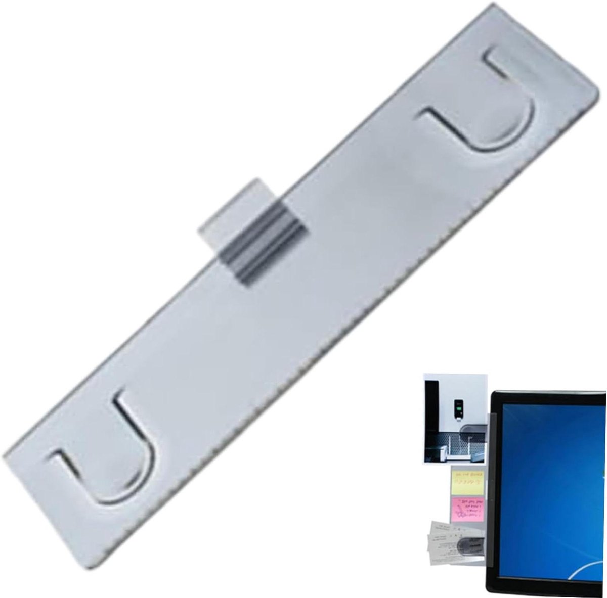 Papieren standaard bureau - Documenthouder monitor - Efficiënt werken - Ergonomisch ontwerp - 24 x 72 cm - Grijs