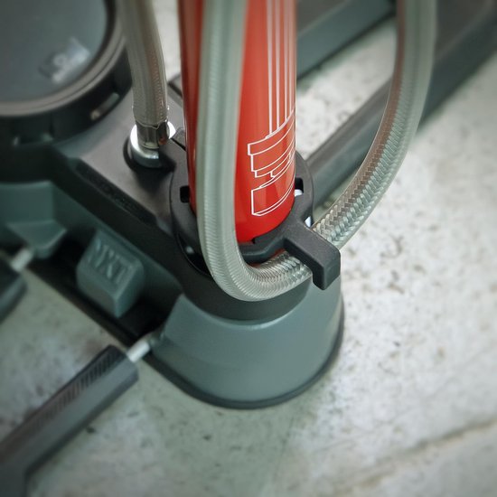 Demperpomp - Fietspomp - Onderhoud Fiets - Digitale Manometer - 400 psi - Rood — afbeelding 3