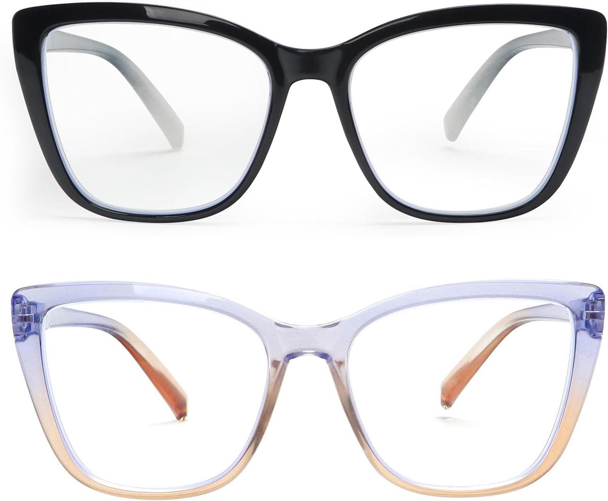 Leesbril Dames - Computerbril Blauw Licht - Comfortabel Lezen - Anti Blauw Licht - 2 Stuks - Uniseks