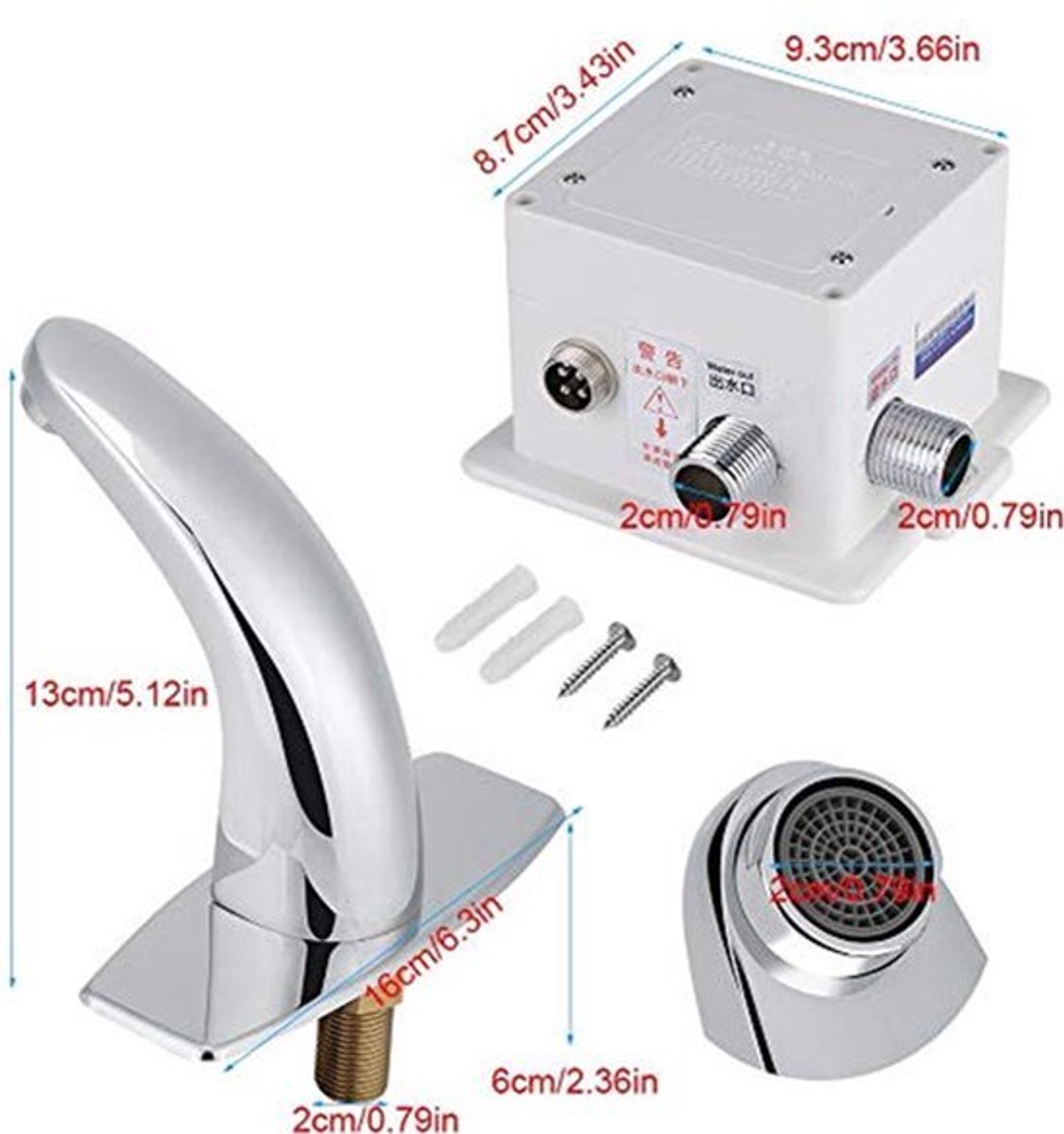 Automatische Infrared Sensor Kraan - Handbasin Kraan - Chroom Afwerking, Duurzaam Messing