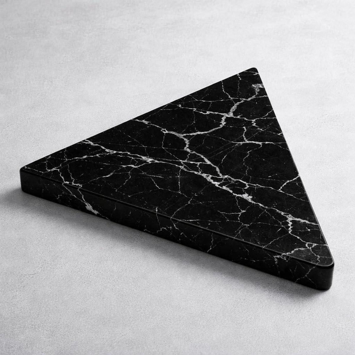 Marmeren Snijplank - Dienblad Plank - Keuken Presentatie - Uniek Natuurlijk Patroon - 30 x 30 cm - Wit