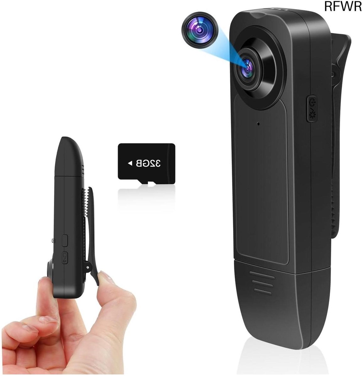 Draagbare Camera - Mini Recorder - Beveiliging Opnemen - Nachtzicht Functie - 32GB Geheugen - Zwart