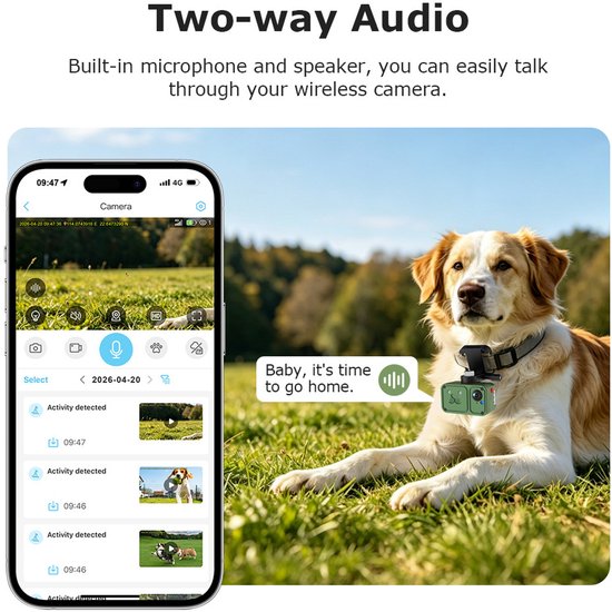 Tracker hond | GPS halsband met mini camera | Real-time 4G tracking | Waterdicht IP66 | Siliconen wit — afbeelding 3