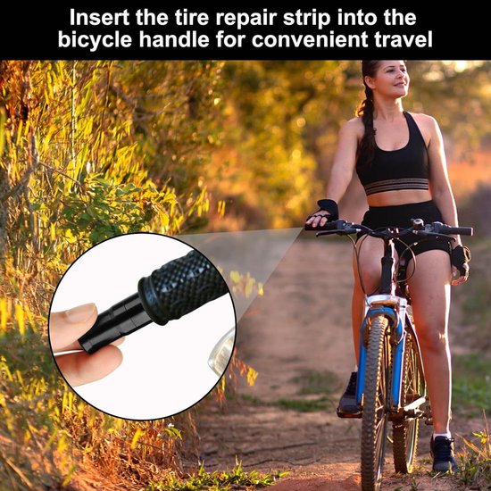 Bandenreparatieset - Tubeless Kit - Fietsbanden Repareren - 30 Plakstrips - 120 g - Zwart Bruin — afbeelding 4