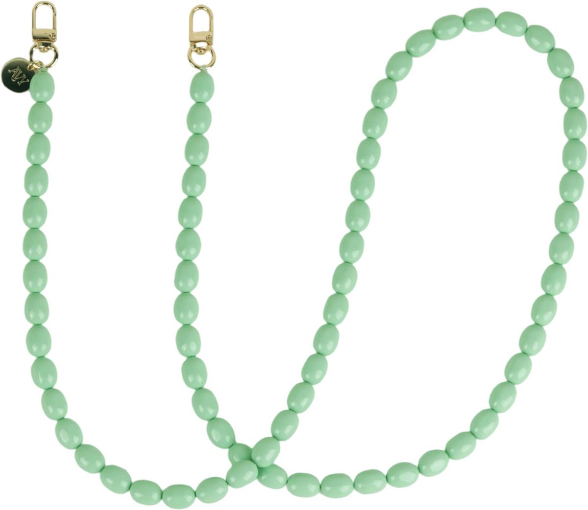 AVY Crossbody Telefoonkoord | Rosario Matcha | Lang Koord | Universeel voor alle Hoesjes | Geschikt voor iPhone, Samsung en meer | 120CM | Kralen Ketting | Matcha