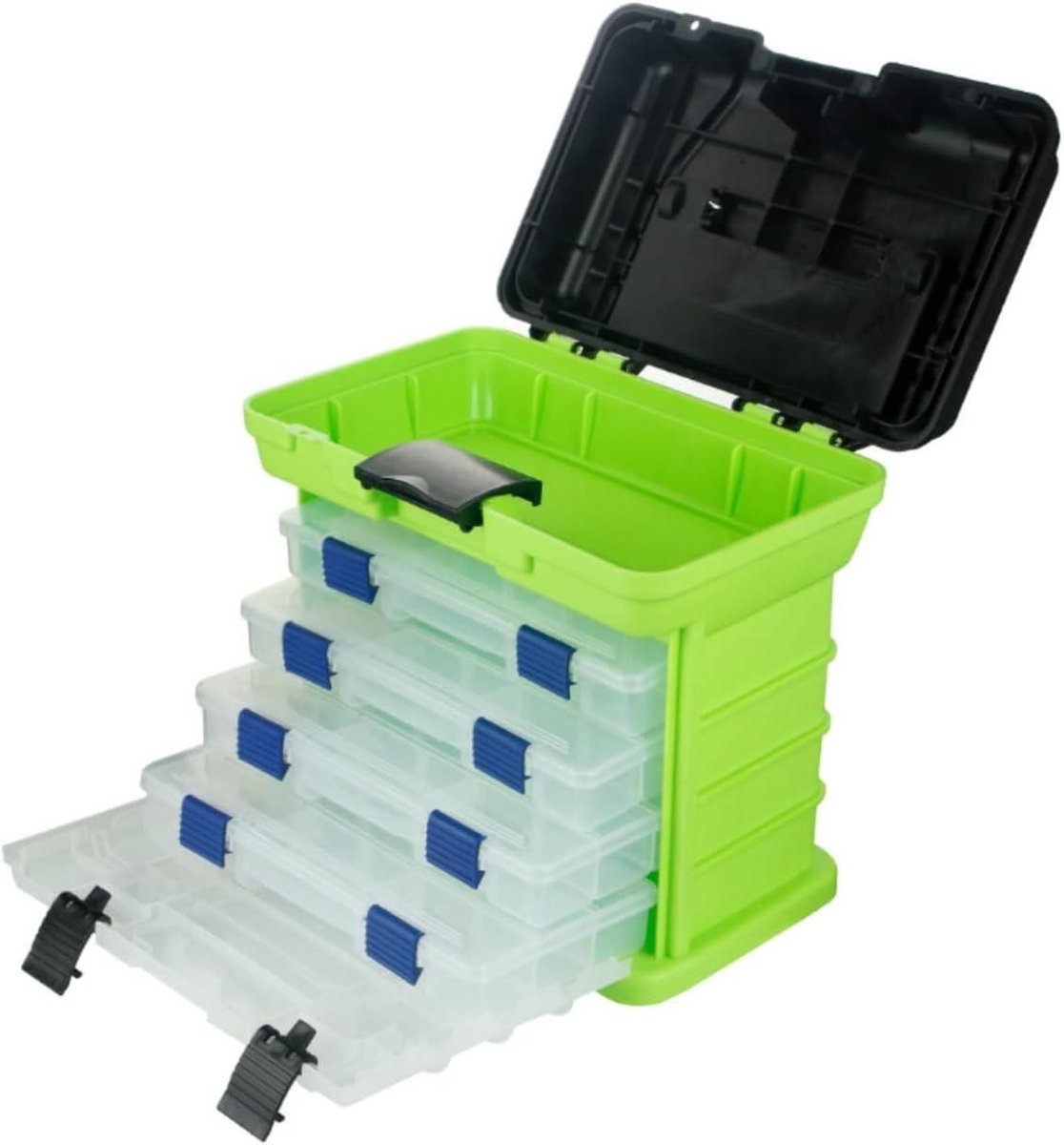 Viskoffer Opbergdoos - Vistuigkist - Vissen Organiseren - Bescherming tegen weer - 27 x 20 x 29 cm - Groen