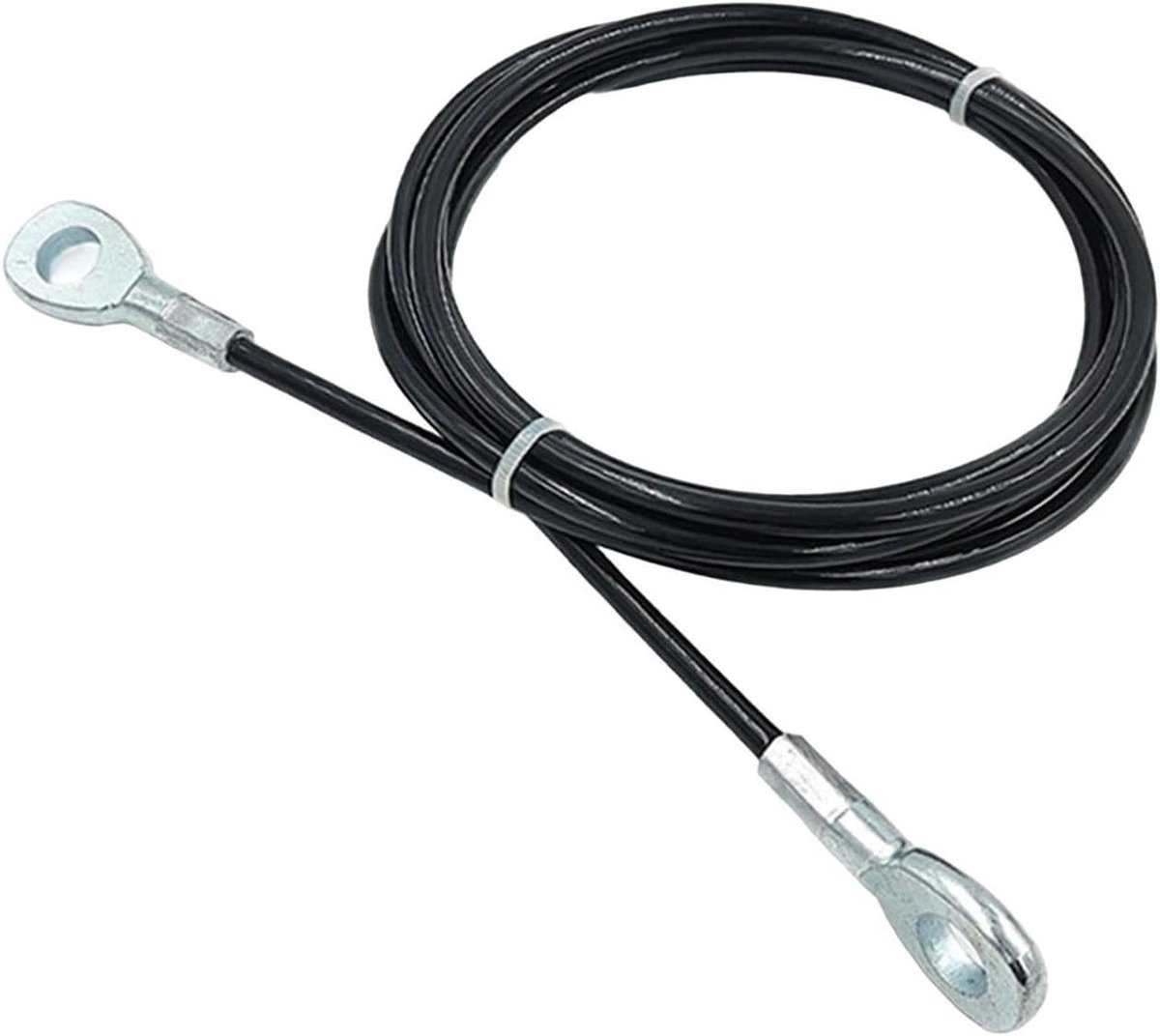 Fitness Kabel - Gym Accessoire - Kracht Training - Staaldraad Constructie - 35 m - Zwart