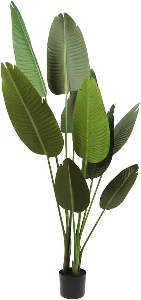 Kunstmatige Bananenboom - Nep Palm - Binnen Decoratie - Realistisch Ontwerp - 160 cm Hoog - Groen