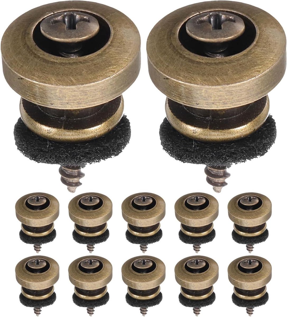 Gitaarband Knoppen - Strap Locks - Instrument Beveiligen - Antislip Ontwerp - 12 Stuks - Goud
