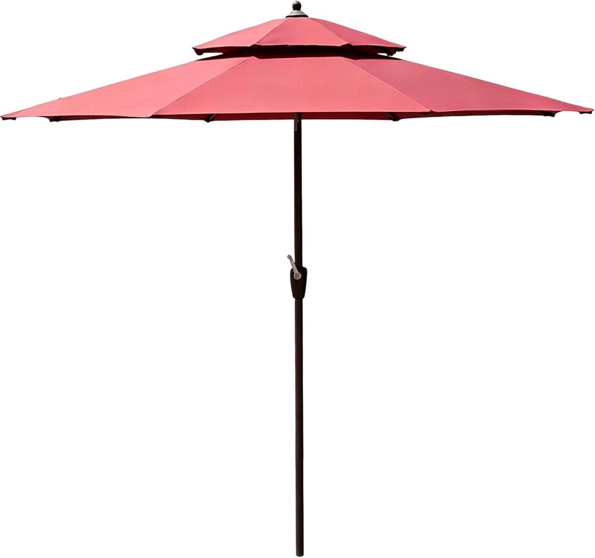 Terrasparasol Rood - Strandparasol Zonnedoek - Schaduw Creëren - Geventileerde Kap - 270 cm - Rood