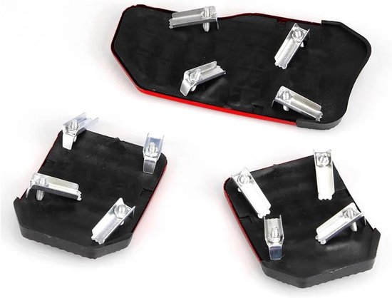 Auto Pedaal Covers - Pedaal Set - Sportief Rijden - Antislip Oppervlak - 3 stuks - Zilver — afbeelding 3