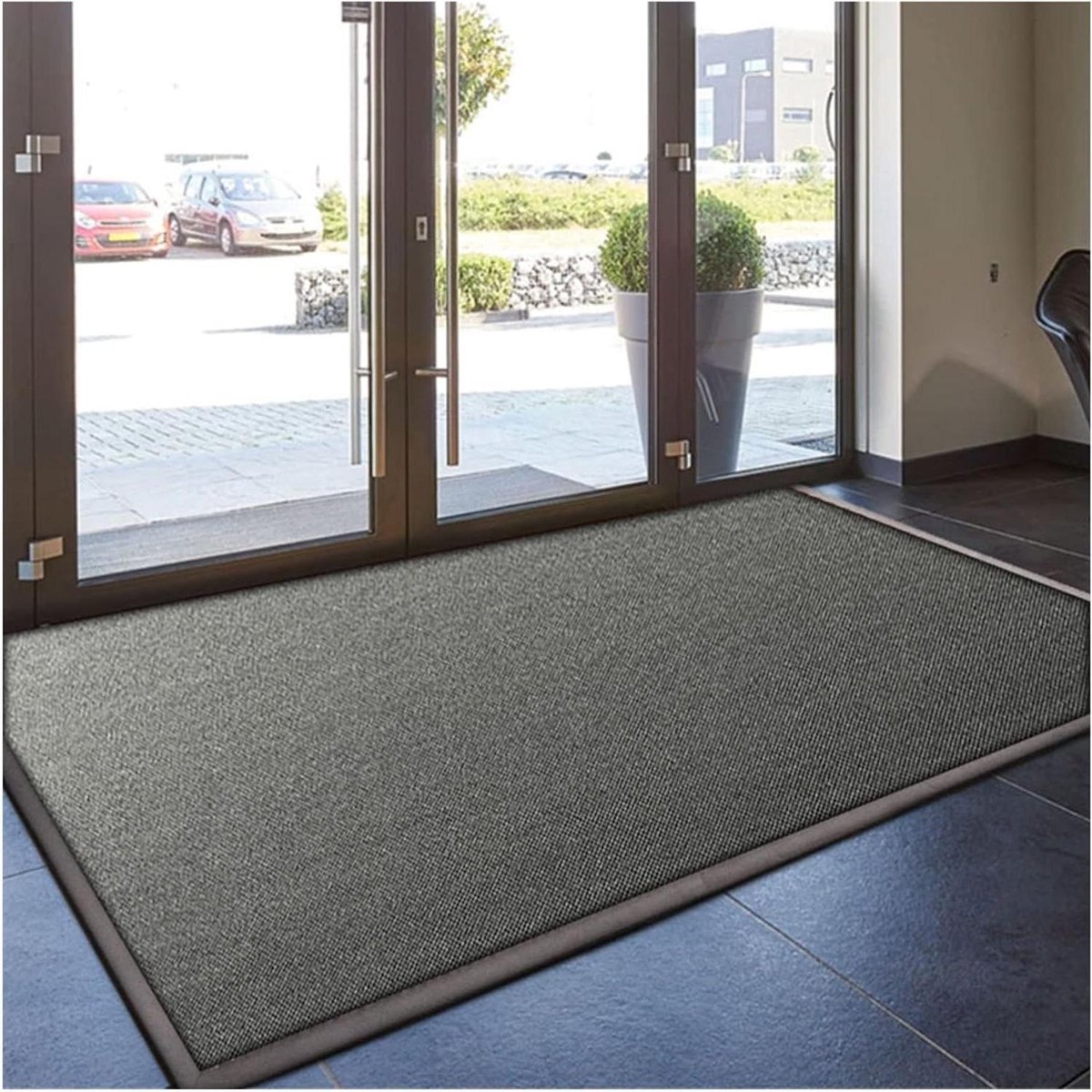 Zware Buitenmat - Voordeurmat Schoenenkrabber - Vuil Vangen - Antislip Achterkant - 80 x 1
