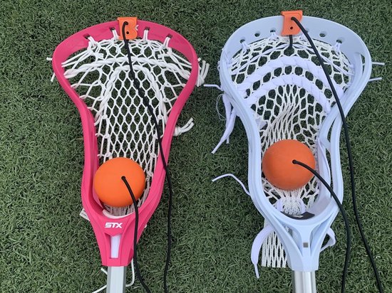 Lacrosse Bal Trainer - Oefenbal met Koord - Hand-oog Coördinatie - Past op Alle Stokken - 1 Pack - Oranje — afbeelding 4