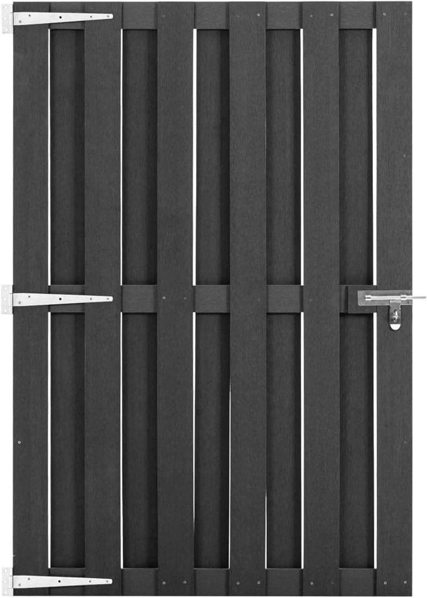 Tuinpoort - Hekwerk - Privacy en veiligheid - Robuuste constructie - 100 x 150 cm - Grijs