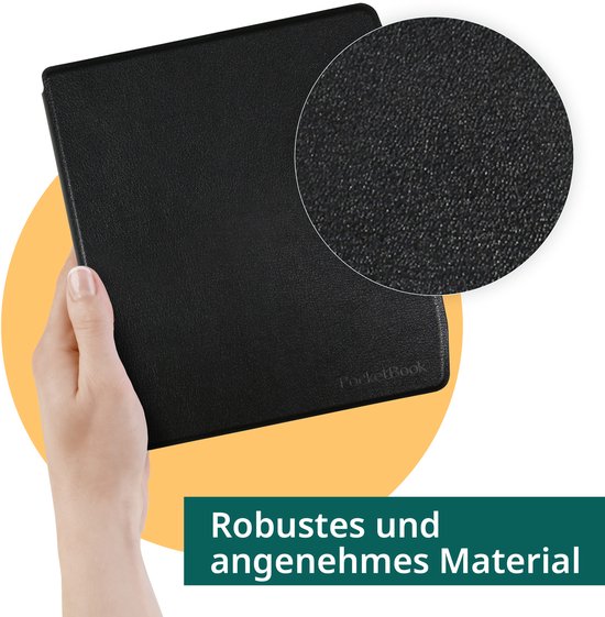 PocketBook Era Lite e-reader Stone Green – 7 inch – 16 GB – spatwaterdicht + Stone Green met Zwarte Shell Cover – voordeelbundel — afbeelding 2