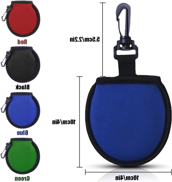 Compacte Golfbal Reinigingszak - Set van 4 Waterdichte en Draagbare Golfbal Schoonmaakzakken met Clips en Dubbele Laag voor Efficiënte Golfbal Onderhoud in 4 Kleuren — afbeelding 5