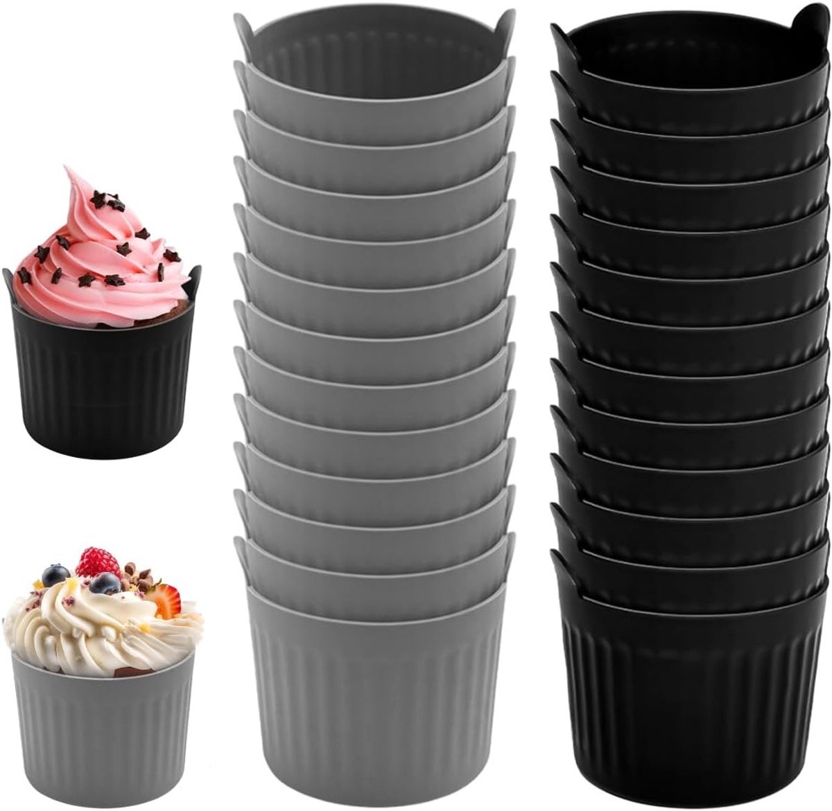 12 Stuks Silicone Eieren Poacher Cups voor Airfryer Herbruikbare Muffin Mallen BPA-vrij en Antikleef voor Cake en Pudding