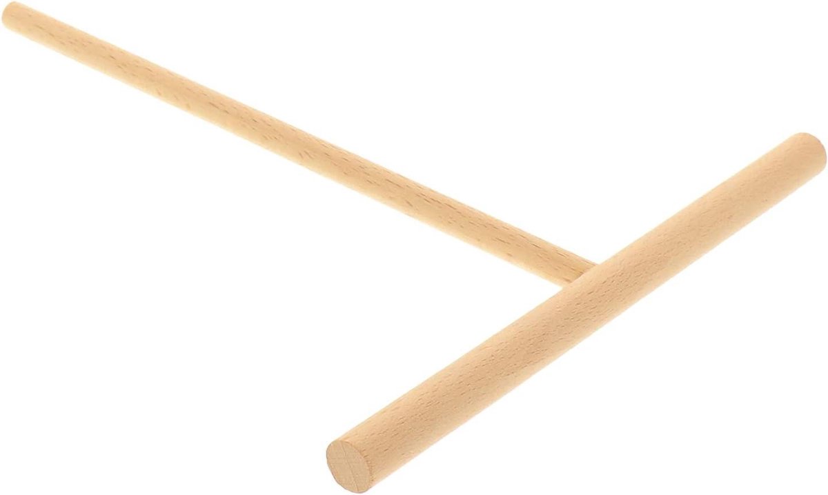 Deegverdeler Hout - Pannenkoekenverdeler Crêpes - Gelijkmatig Deeg Verdelen - Geen Krassen Antiaanbaklaag - 22 cm - Houtkleur