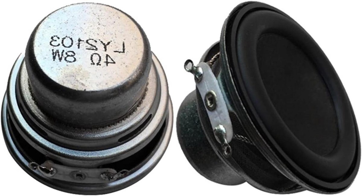 Full Range Speakers - Audio Drivers - Muziek Luisteren - NdFeB Magneet - 45mm Diameter - Zwart