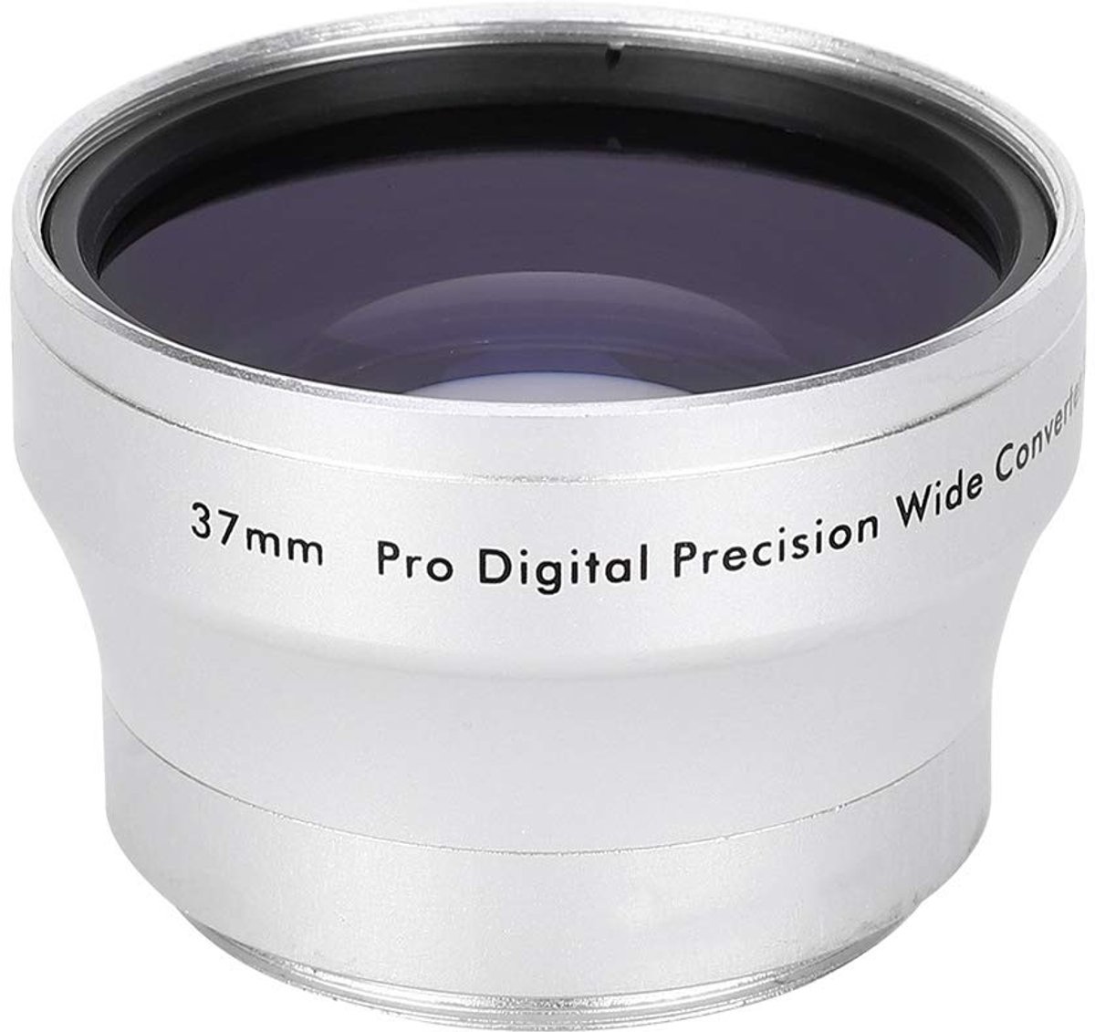 OmGoods - Dailygoody - Cameralenzen 0.45X - Groothoek Vergroting - Optisch Glas Lens - Zilver - Extra Lens voor Camcorder - Geschikt voor 37 mm Camera