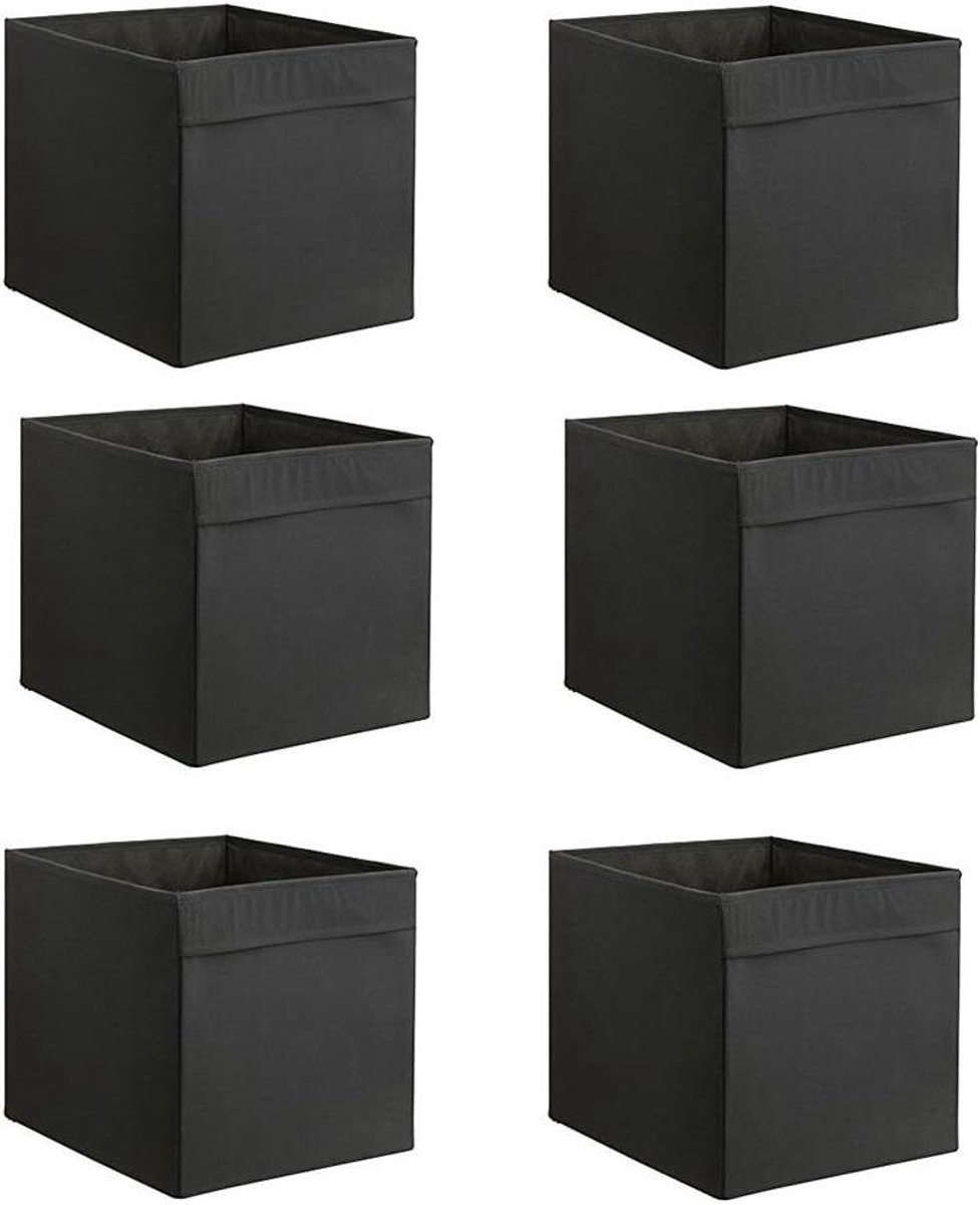 Opbergdozen - Drona Box - Opbergen - Set van 6 - 13x15x13 inch - Zwart