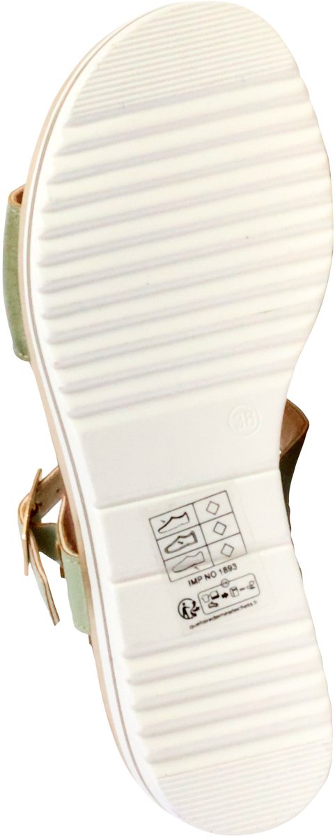 Sandalen met sleehak en riempje