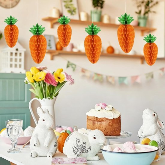 9-stuks Honingraat Tafeldecoratie Set – Kleurrijk 3D-papier Voor Verjaardagsfeest, Met Kaars, Cake, Ballonnen En 'Happy Birthday'