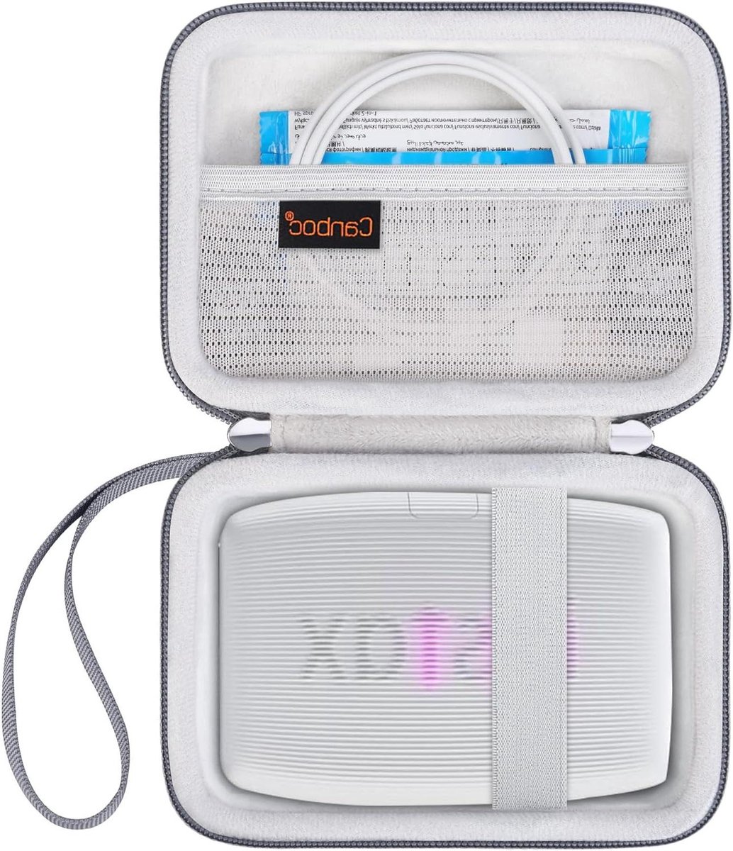 Printer Hoes - Opbergtas Printer - Mobiele Printer Beschermen - Stabiele EVA Schaal - 6.37x4.4x2.5 Inch - Wit