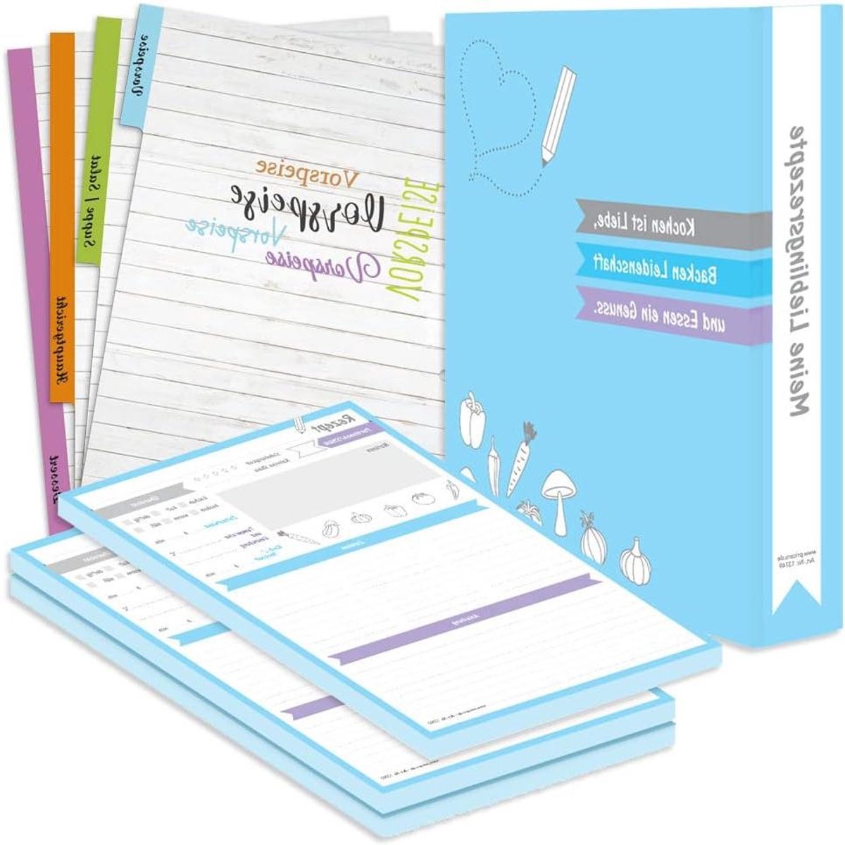 Receptor Map Set - Receptenmap - Keuken Organisatie - Compleet Set - A4 - Allerlei