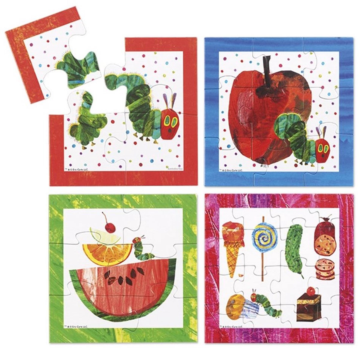Rupsje Nooitgenoeg puzzel 4 in 1 educatief peuter speelgoed - kinderpuzzel 4x6x9x16 stukjes leren puzzelen - cadeautip puzzel 3 jaar en ouder - Bambolino Toys — afbeelding 9
