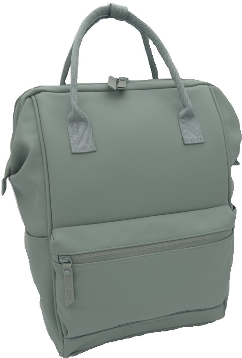 Daniel Ray Daveyton Dull Rubber PU Rugzak - Oudgroen