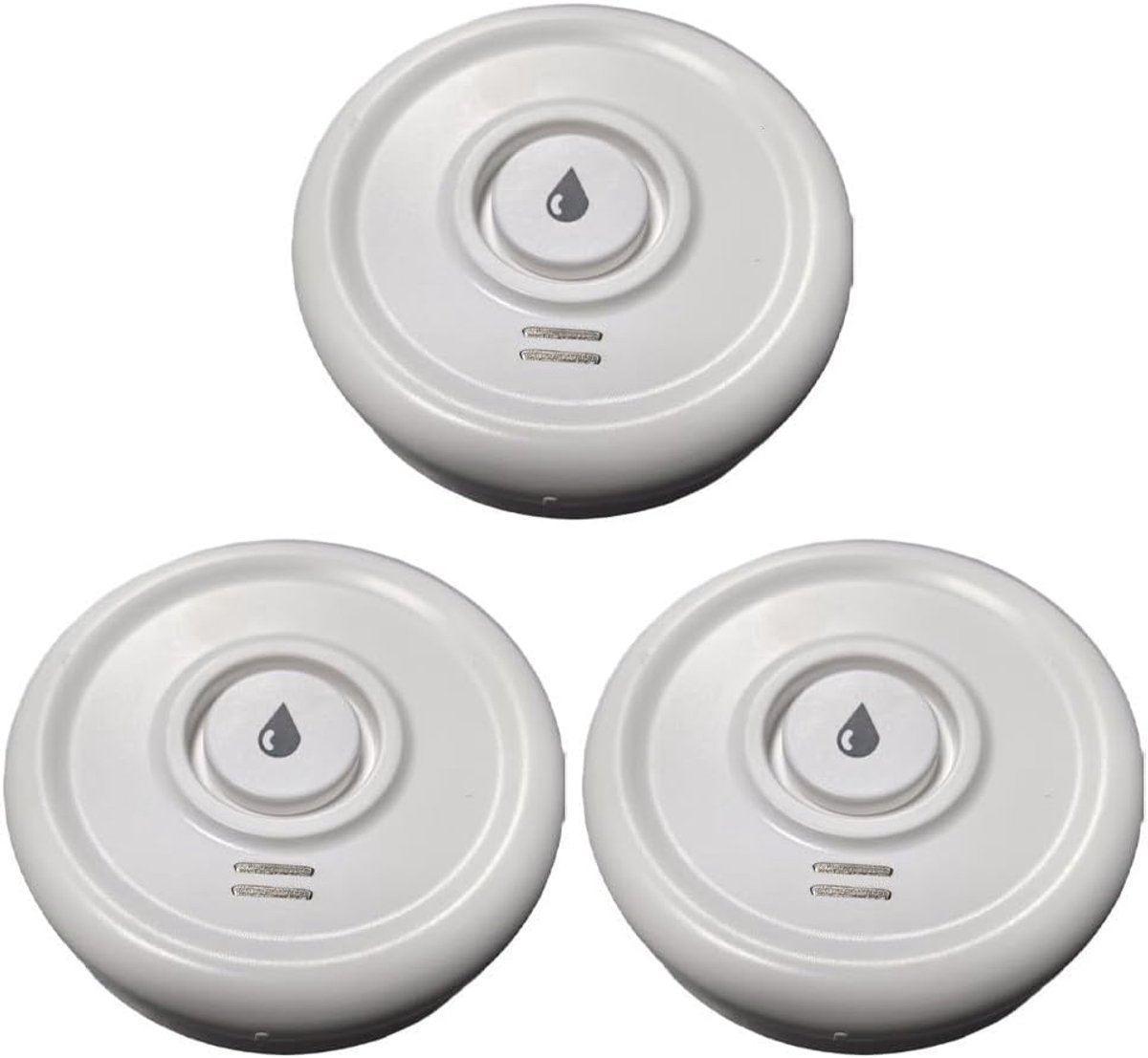 Waterdetector Set - Leksensor Alarm - Huisbeveiliging - 90-110 dB Alarm - 3 Stuks - Wit