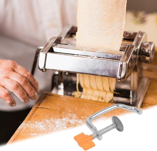 Pastamachine Klem - Deegroller Houder - Keuken Gebruik - Verstelbare Breedte - 15cm Lengte - Oranje van Pastamachine — afbeelding 3