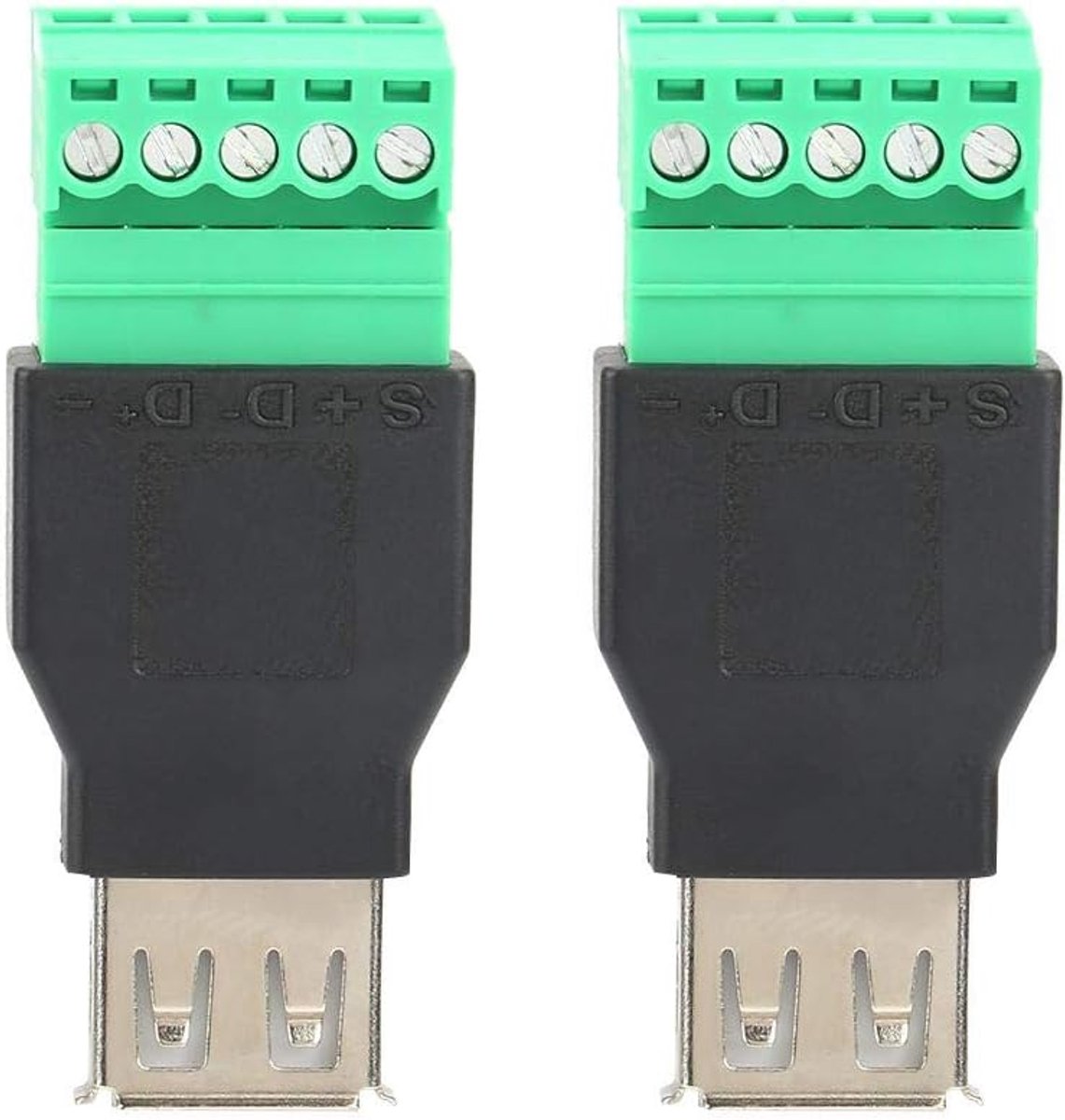 USB Adapter - Schroefklem Adapter - Audio Video - 2 Stuks - 50x20x12mm
