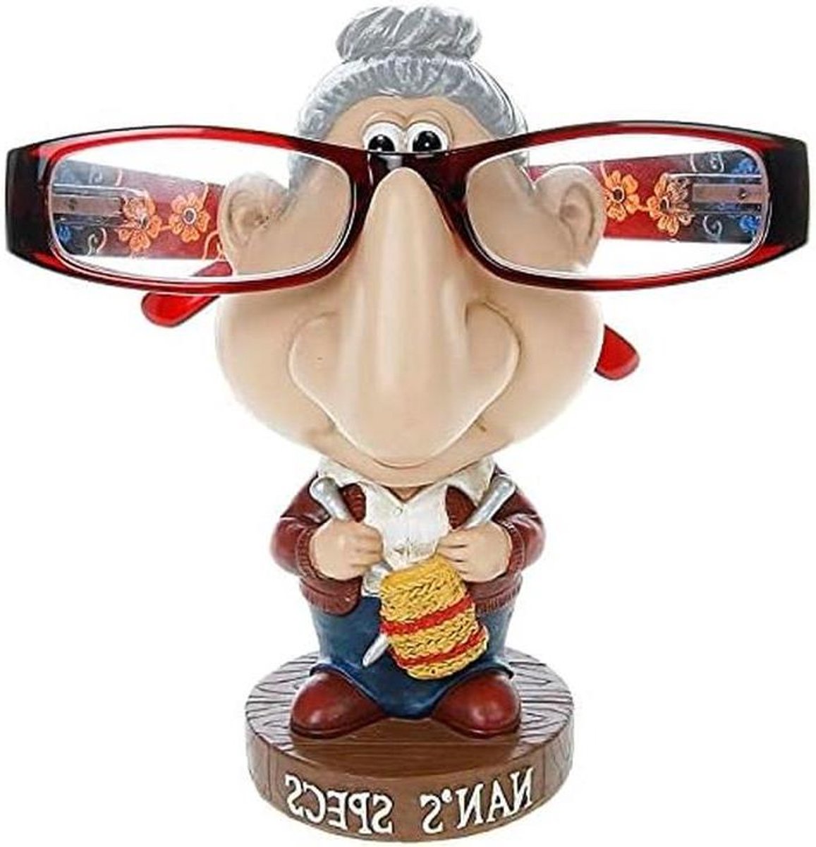 Brillenhouder - Leesbril Stand - Bureau Decoratie - Handgemaakt Polyresin - 13cm Hoog