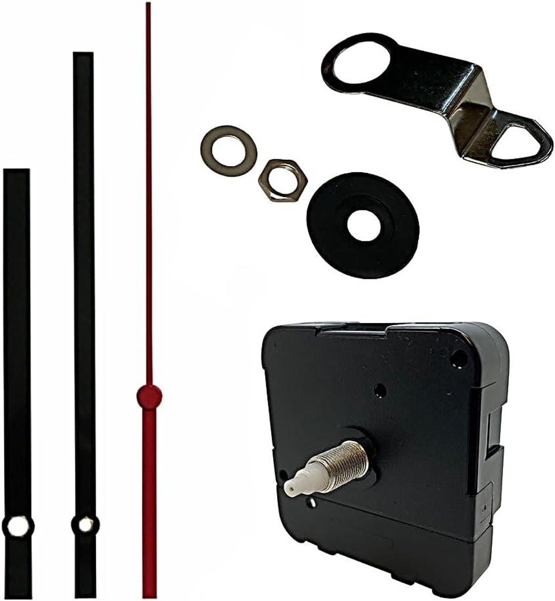 Klok Reparatie Set - Kwarts Uurwerk Motor - Klokken Maken - 24 Uur Rotatie - 5.6 x 5.6 cm - Zwart