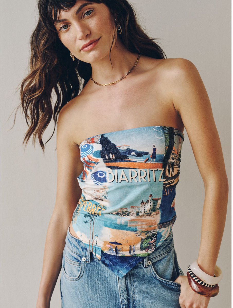 Next - Dames - Bandeau-sjaaltop - Blauw