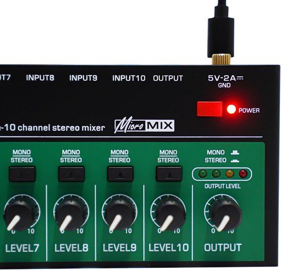 Audio Mixer - Geluidsmixer Stereo - Muziek Opnemen - 10 Kanalen ...