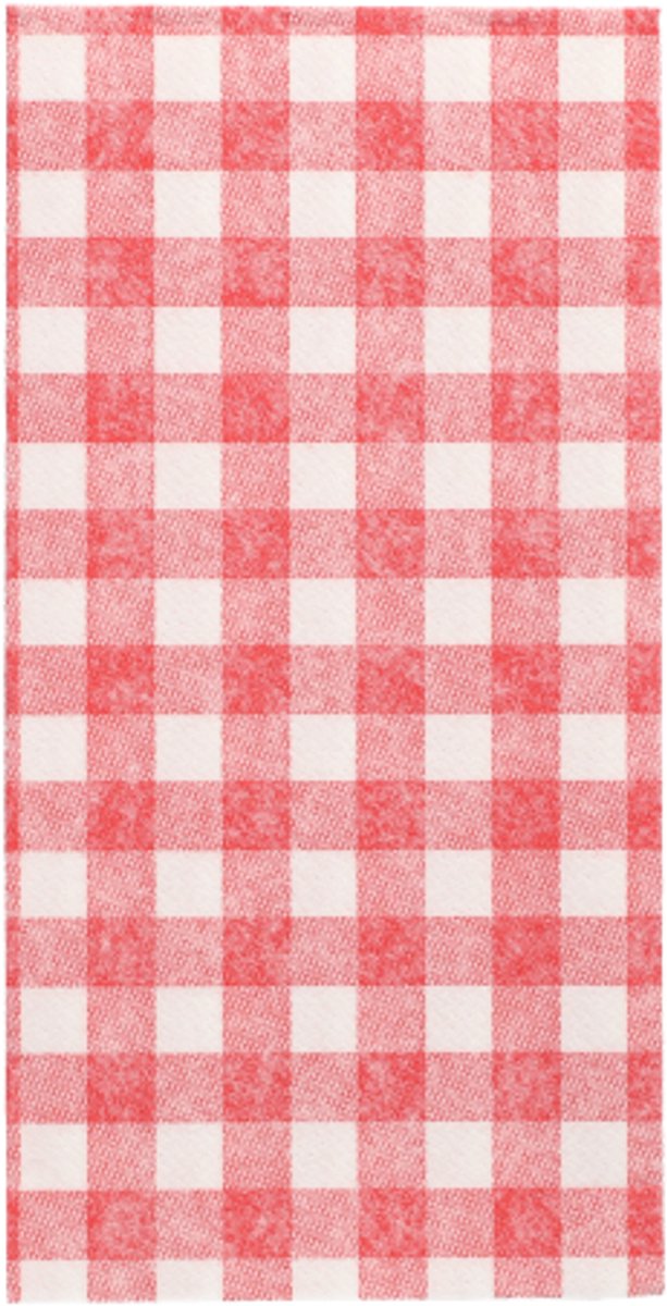5x 50 Servetten ROYAL Collection 1/8 vouw 40 cm x 40 cm rood Vichy Karo