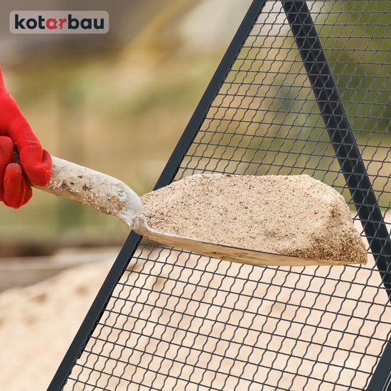 KOTARBAU® Grondzeef, Bouwzeef, 20 x 20 mm, Zandzeef, 60 x 120 cm, Doorwerpzeef, Bouwzeef Staal, Grijs, Tuinzeef, Zeef voor Grond, Zandzeef voor Bouw, Grote Grondzeef — afbeelding 3