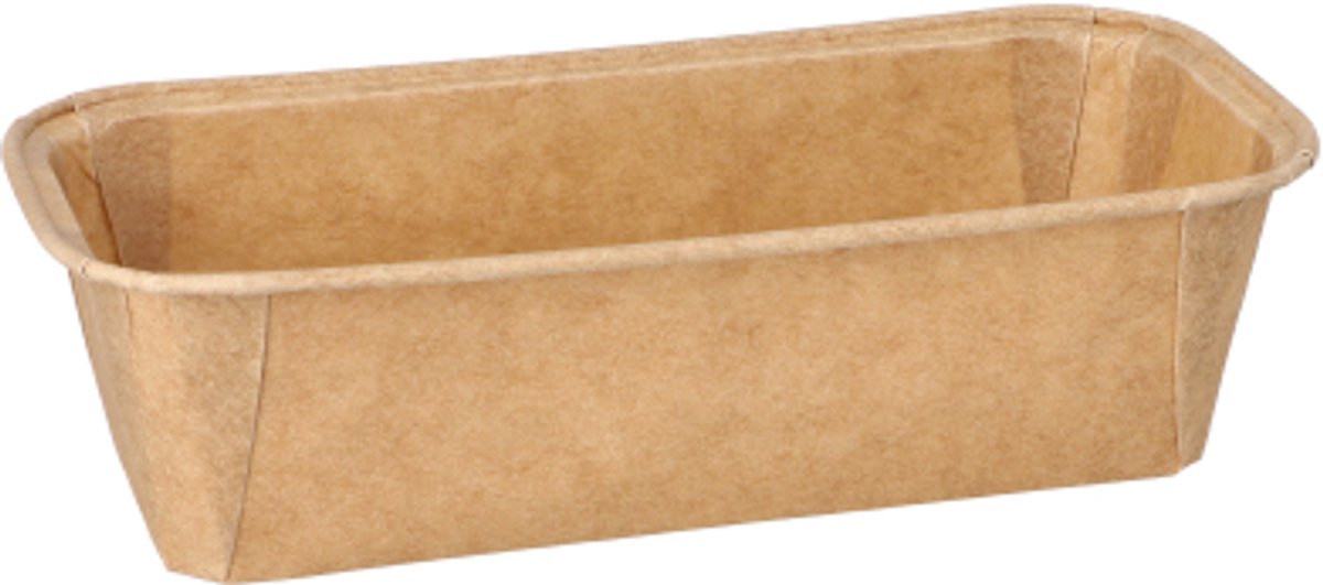 8x 25 Bakvormpjes hoekig 523 ml 5 cm x 85 cm x 188 cm bruin