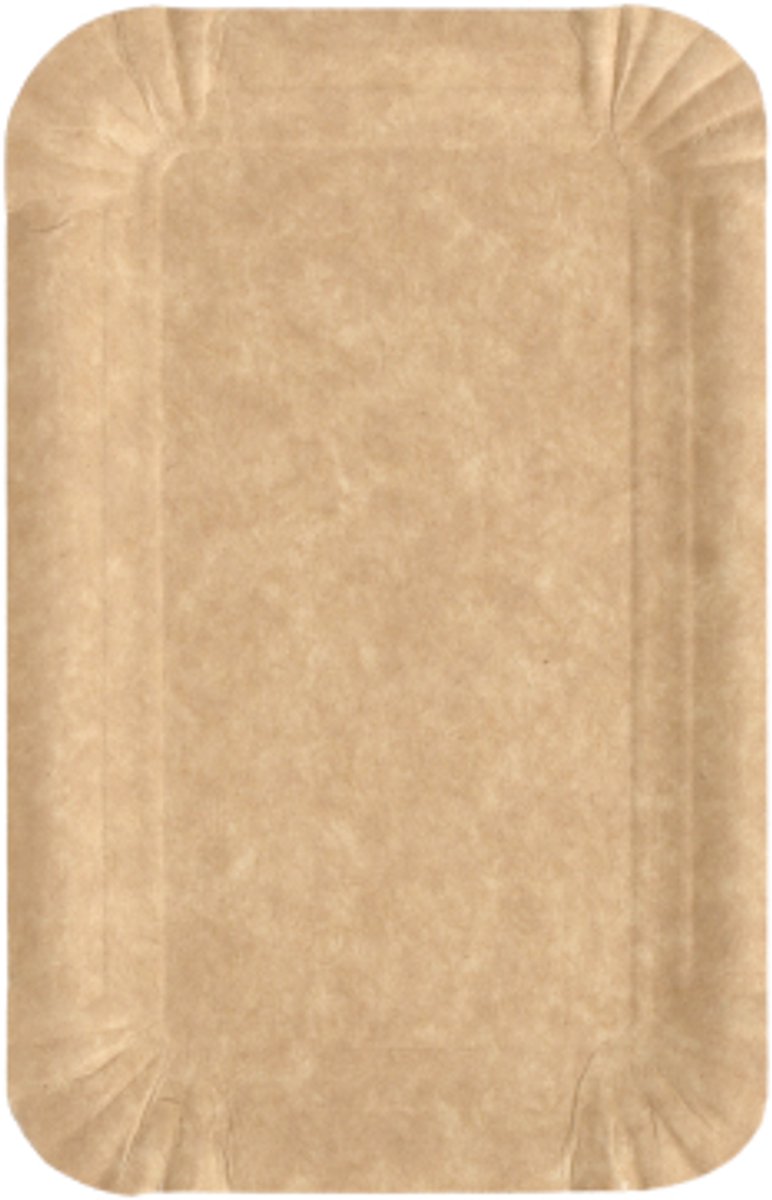 8x 250 Borden karton pure hoekig 10 cm x 16 cm bruin