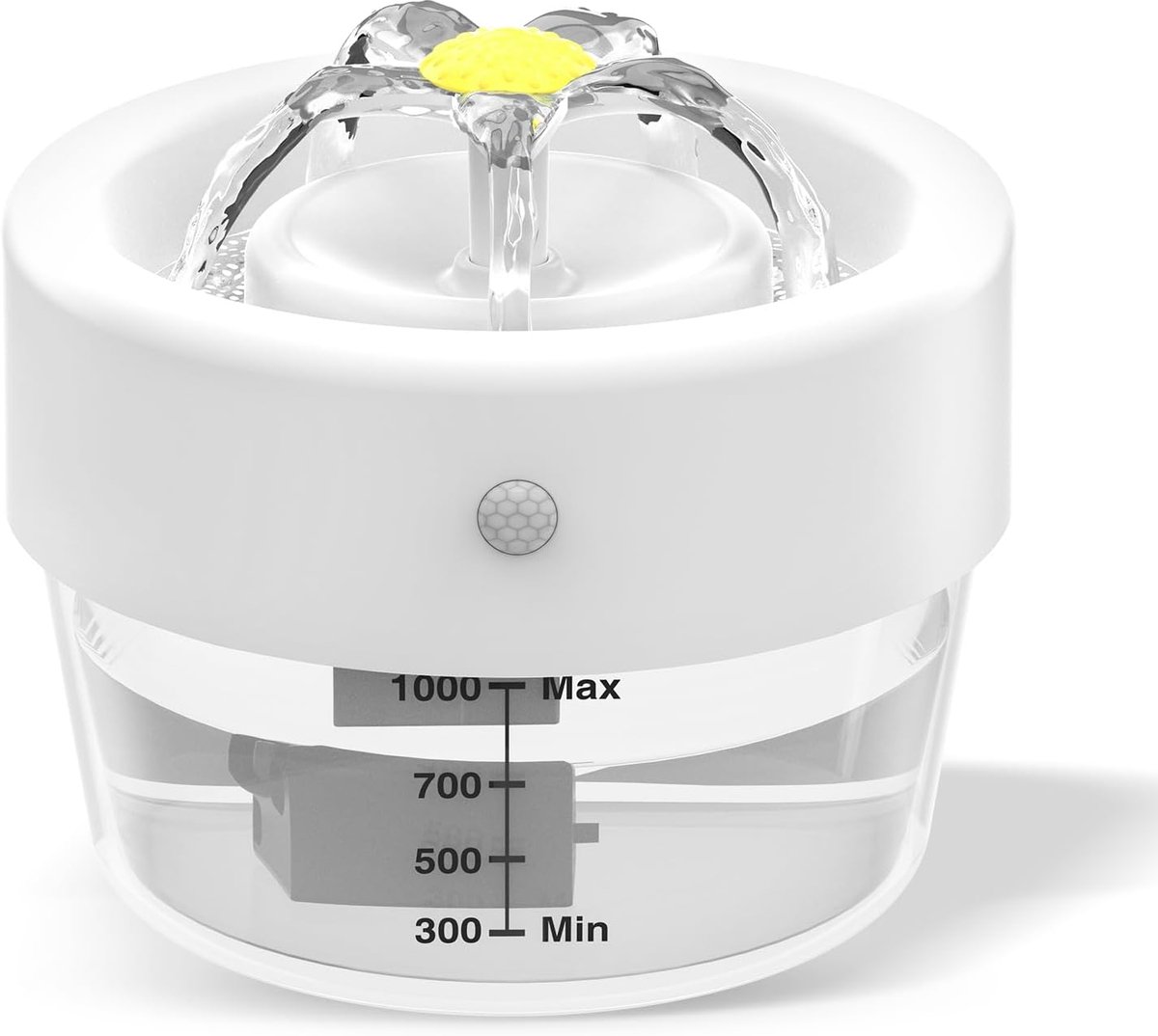 Draadloze Kattenfontein - Automatische Drinkbak - Vers Water Bieden - Batterij Aangedreven Sensor - 1 Liter Capaciteit - Wit