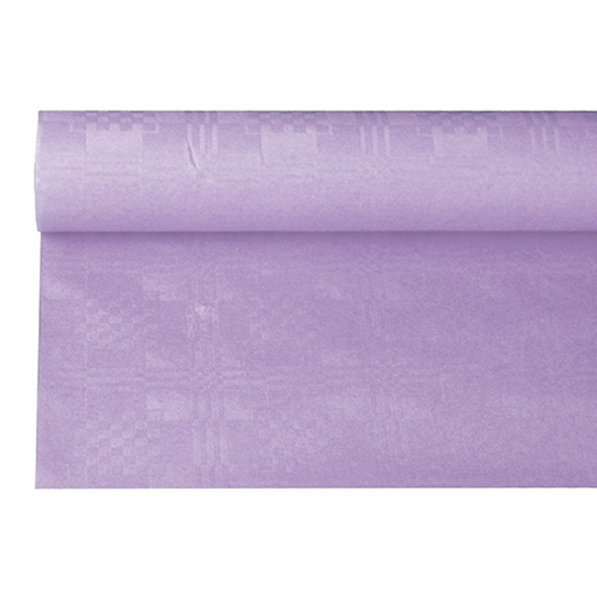 12x Tafelkleed papier met damastprint 6 m x 12 m paars