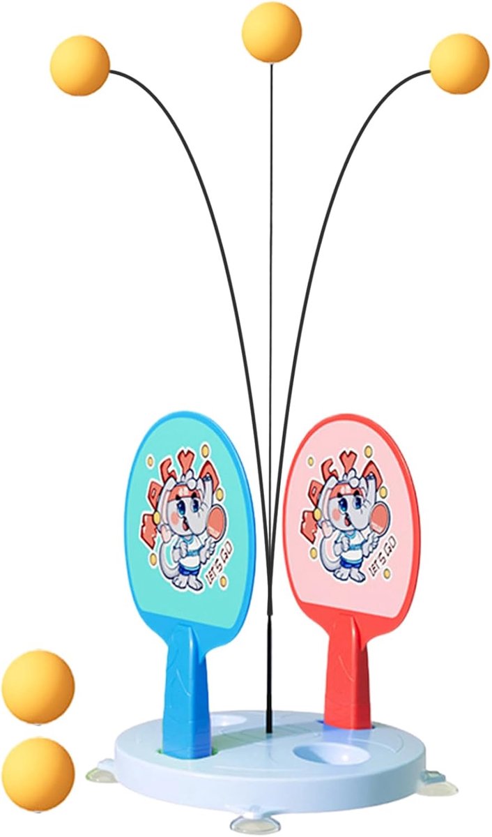Tafeltennis Trainer - Ping Pong Set - Solo Oefening - Draagbaar & Verstelbaar - Tot 1 Meter Hoog - Blauw